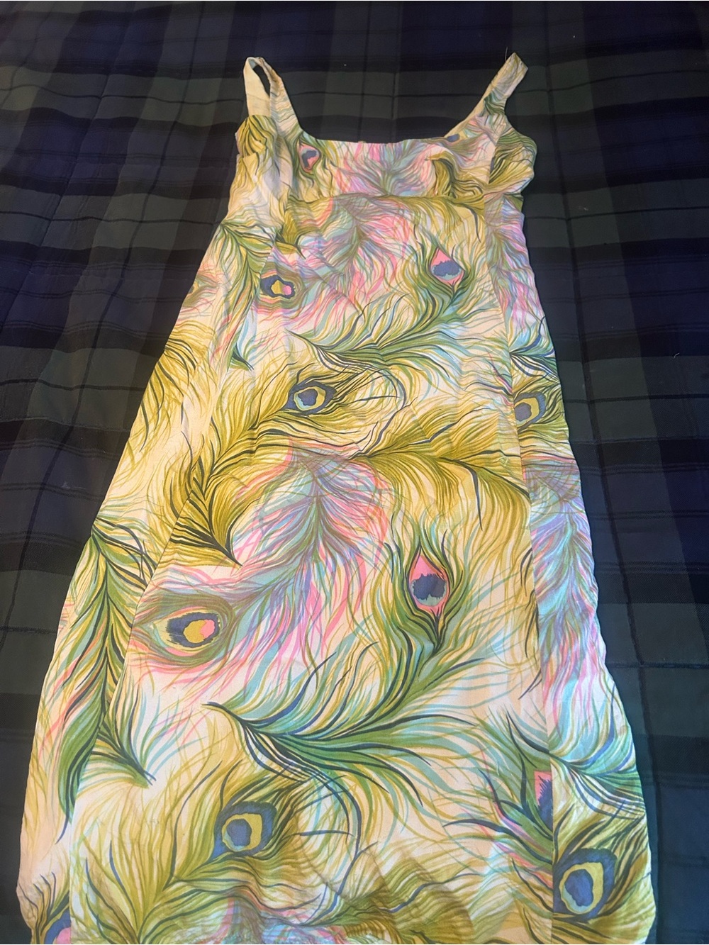 Nanette Lepore Peafowl-Print Maxi Dress in Yellow Green Multi